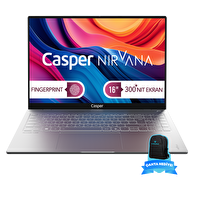 Casper Nirvana S100 300NIT İ7-13620H 16GB DDR5 RAM 2TB SSD Freedos Excalibur Çanta Hediye S100.1362-BX00X-G-F-CANEX16