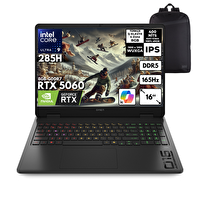 HP Omen Ultra 9-285H 32 GB DDR5 RAM 2 TB SSD RTX5060 16" W11 Home Notebook-HMF Sırt Çantası BQ3Z2EAHMF29