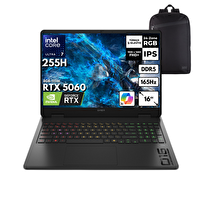 HP Omen 16-am0018nt Ultra 7-255H 16 GB DDR5 RAM 2 TB SSD RTX5060 16" FreeDOS Notebook-S.Çantası BQ1Z1EAHMF6