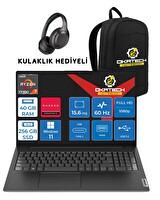 Lenovo V15 RYZEN 7 7730U 15.6" 40 GB RAM DDR4 256 GB SSD FULLHD W11Pro Notebook - Okatech Çanta