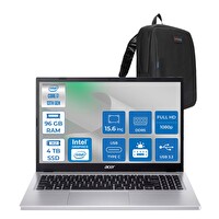 HP Aspire Go 15 NXJ6SEY001F40 Core i7-13620H 15.6" 96 GB RAM 4 TB SSD 1920 x 1080 IPS FreeDOS Notebook - Zetta Çanta