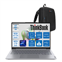 Lenovo Thinkbook 14 G8 IAL 21SJ007BTXP23 Ultra 7 255H 14" 64 GB RAM 2 TB SSD Wuxga IPS W11Pro Notebook - Zetta Çanta