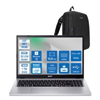 HP Aspire Go 15 NXJ6SEY001P13 Core i7-13620H 15.6" 32 GB RAM 1 TB SSD 1920 x 1080 IPS W11Pro Notebook - Zetta Çanta