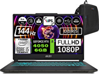 MSI Cyborg 15 Core i5 13420H 96GB 512 GB SSD RTX4050 6gb FreeDOS 15.6" Fhd  A13VE1478XTRWF13-Zetta Çanta
