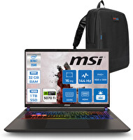 MSI Vector 16 Core Ultra 7 255HX 32 GB RAM 1 TB SSD RTX 5070 Ti 12 GB Tdp FreeDOS 16" A2XWHG091XTRF12 - Zetta Çanta
