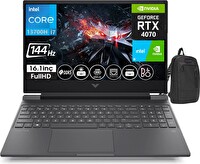 HP Victus 16-R0006NT i7 13700H 64 GB RAM 2 TB SSD 8 GB RTX 4070 16.1" W11Pro VİCTUS7P632EAW27 - Zetta Çanta