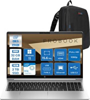 HP Probook 450 G10 Core i7 1355U 32 GB RAM 2 TB SSD Iris Xe Graphics W11Pro 15.6" Full HD H9969H2ETP19 - Zetta Çanta