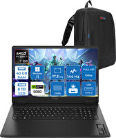HP Omen 17-DB1015NT Ryzen 7 350 40 GB RAM 8 TB SSD RTX 5060 8 GB 17.3" Full HD 7 MS W11Home C2EZ5EAH24 - Zetta Çanta