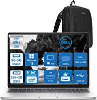 Dell Pro 16 Core Ultra 5 235U 4.9ghz 96 GB RAM 256 GB SSD W11Home Boost 16" IPS Full HD+ PC16250BTO105H36 - Zetta Çanta