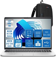 Dell Pro 16 Plus Core Ultra 7 255U 5.2ghz 16 GB RAM 512 GB SSD FreeDOS Boost 16" FHD+ PB16250BTO105F02 - Zetta Çanta