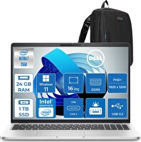 Dell Pro 16 Plus Core Ultra 7 255U 5.2ghz 24 GB RAM 1 TB SSD W11Home Boost 16" IPS FHD+ PB16250BTO105H08 - Zetta Çanta