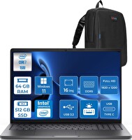 Dell Pro 16 PC16250 Core 7 150U 64 GB RAM DDR5 512 GB SSD 16" FHD+ IPS 300 Nits W11Pro PC16250C7165P17 - Zetta Çanta