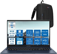 Asus Vivobook X1504VA 15 1.nesil Core 5 120U 24 GB RAM-4 TB SSD FHD 15.6"INC-W11Home ZNJ2861H10 - Zetta Çanta