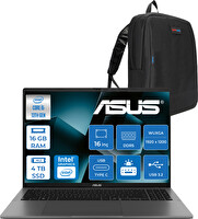 Asus Vivobook S16 S3607VA Core i5 13420H 16 GB RAM 4 TB SSD FreeDOS 16" 300NITS Wuxga IPS RP076F04 - Zetta Çanta