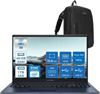 Asus Vivobook X1504VA 15 1.nesil Core 5 120U-40 GB RAM-1 TB SSD FHD 15.6"inc- FreeDOS ZNJ2861F13 - Zetta Çanta