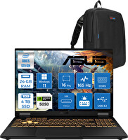 Asus Tuf Gaming F16 FX608JH İ5-13450HX 24 GB RAM 4 TB SSD 8 GB RTX 5050 115 W 16" FHD+ W11Pro WRV082P05-Zetta Çanta