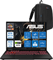 Asus Tuf A16 FA608PP Ryzen 9 8940HX 80 GB RAM 4 TB SSD 8 GB RTX 5070 16" Wqxga FreeDOS WQT060F25-Zetta Çanta