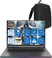 Asus Rog Strix G18 G814PP Ryzen 9 8940HX 80 GB RAM 512 GB SSD 8 GB RTX 5070 18" Wqxga W11Pro WS9046P33-Zetta Çanta