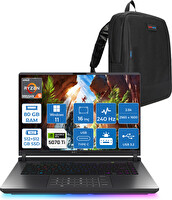 Asus Rog Strix G16 Ryzen 9 9955HX 80 GB RAM 512 GB+512 GB 12 GB RTX 5070 Ti 16" Wqxga W11Home WS5111H34 - Zetta Çanta