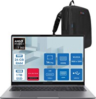 Asus Expert Book P3 PM3406CKA Ryzen AI 7-350 24 GB RAM 1 TB SSD Radeon 860M 14" Wuxga FreeDOS PM3406CKAF03-Zetta Çanta