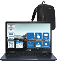 Asus Expert Book Ultra 7 150U 24 GB RAM 2 TB SSD Iris x Graphics 14" 4G Sim FreeDOS Dokunmatik B3402FVAF07-Zetta Çanta