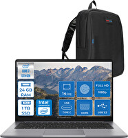 Asus Expert Book P1 P1403 i7-13620H 24 GB RAM DDR5 1 TB SSD FreeDOS 14" FHD UHD WP1403CVAi716512G0D13 - Zetta Çanta