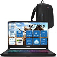 MSI Katana 15 Hx I9 14900HX 96 GB RAM 512 GB SSD W11Pro RTX 5060 8 GB 115 W 15.6" 2K QHD B14WFK450XTRP51 - Zetta Çanta