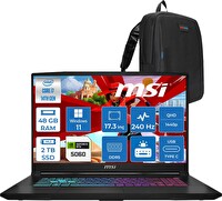 MSI Katana 17 Hx Core I7 14650HX 48GB Ddr5 2tb SSD Windows 11 Pro RTX5060 8gb 115W 17.3" 2k QHD 240HZ B14WFK216XTRP24+Zetta Çanta