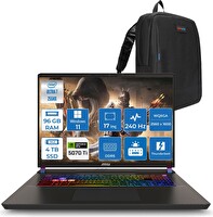 MSI Vector 17 Hx Ultra 7-255HX 96 GB RAM 4 TB SSD 12GB RTX5070TI 140W 17" QHD+ IPS W11Pro ZW086TRP47 - Zetta Çanta
