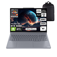 Lenovo ThinkBook 16P G6 ADR Ryzen 9-8940HX 16" 32 GB RAM 1 TB SSD RTX5060 Win11 Pro Laptop-Sırt Çanta 21U00013TXHMF13