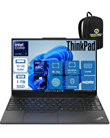 Lenovo Thinkpad E16 Intel Core Ultra 7 255H 16" 32 GB RAM DDR5 1 TB SSD FHD W11Pro Taşınabilir Notebook 21SR006RTXOKA08