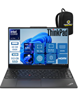 Lenovo Thinkpad E16 Intel Core Ultra 7 255H 16" 40 GB RAM DDR5 512 GB SSD FHD W11Pro Notebook 21SR006RTXOKA10