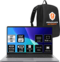 Asus EB P1 C7 240H 15.6" 16 GB 1 TB SSD FHD W11P Taşınabilir Bilgisayar - PER4 Çanta P1503C716512G0DP408