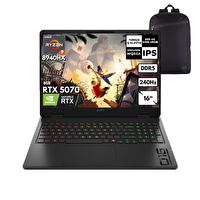 HP Omen 16-Ap0032nt Ryzen 9-8940HX 16" 32 GB 2 TB SSD RTX5070 (8GB) 240Hz W11Home Notebook - Sırt Çantası CA8E9EAHMF29