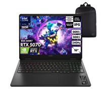 HP Omen Slim Ultra 9-285H 16" 32 GB RAM DDR5 4 TB SSD RTX5070 8 GB WQXGA W11Pro Notebook - QB Sırt Çantası CD7J6EAQB29