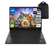 HP Omen 16-AM0031NT i9-14900HX 16" 40 GB DDR5 RAM 2 TB SSD RTX5070 WUXGA W11 Pro Notebook - HMF Sırt Çantası C39J4EAHMF12