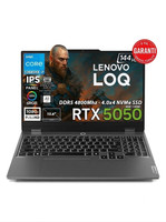 Lenovo LOQ 15IRX10 Intel Core I7-13645HX 16GB 1TB SSD 8GB RTX5050 Freedos 15.6" Fhd Taşınabilir Bilgisayar 83JE01D3TR