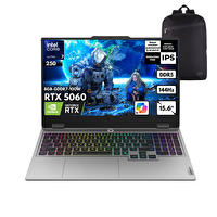 Lenovo LOQ 15AHP10 R7-250 15.6" 40 GB RAM 1 TB SSD RTX5060 8 GB 144Hz IPS W10Pro Notebook - Sırt Çantası 83JG008UTRQB50