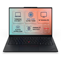 Lenovo ThinkPad E14 Gen 7 Intel Core Ultra 7 255H 14" 32 GB RAM 2 TB SSD WUXGA FreeDOS Notebook 21SX008XTX 005