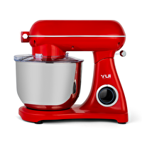 Yui M122 Easy Chef Pro 1800 W 6 L Alüminyum Döküm Stand Mikser Kırmızı Hamur Yoğurma Makinesi