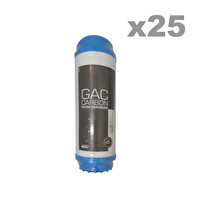 Sulook Su Arıtma Açık Kasa Gac Aktif Karbon Filtre 25 Adet