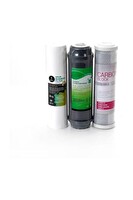 Sulook Açık Kasa Su Arıtma Cihazı Yedek Filtre Seti 3 Aşama Çift Karbonlu Set