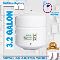 Sulook Su Arıtma Cihazı 12 Lt 3.2 Galon Çelik Su Arıtma Deposu Tankı