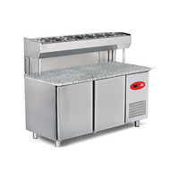 Empero EMP.200.80.01-PSYG Pizza ve Salata Hazırlık Buzdolabı-Granit Tablalı-3 Kapılı