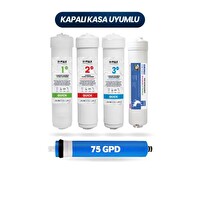 H-MAX Quick 5'li Kapalı Kasa Su Arıtma Filtre Seti - 012