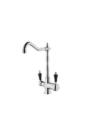 Pemax Water Solutions Arıtma Çıkışlı 3 Yollu Rustik Batarya - Krom
