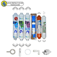 Pemax Water Solutions Kapalı Kasa Su Arıtma Cihazlarına Uygun Sertifikalı 6'lı Vontron 4000 TDS Mebran Purefer Tat Set