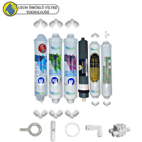 Pemax Water Solutions Kapalı Kasa Su Arıtma Cihazlarına Uygun Sertifikalı 6'lı Platinium Mebran Purefer+B12 Alkali Set