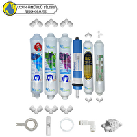 Pemax Water Solutions Kapalı Kasa Su Arıtma Cihazlarına Uygun Sertifikalı 6'lı Pallas Mebran Purefer+B12 Alkali Set