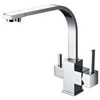 İdeal Mağaza Su Arıtma Cihazı İçin 3 Yollu Kare Krom Musluk